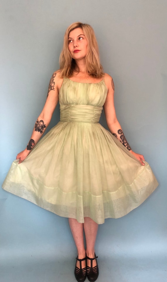 Xs 1950s mint green cupcake party dress