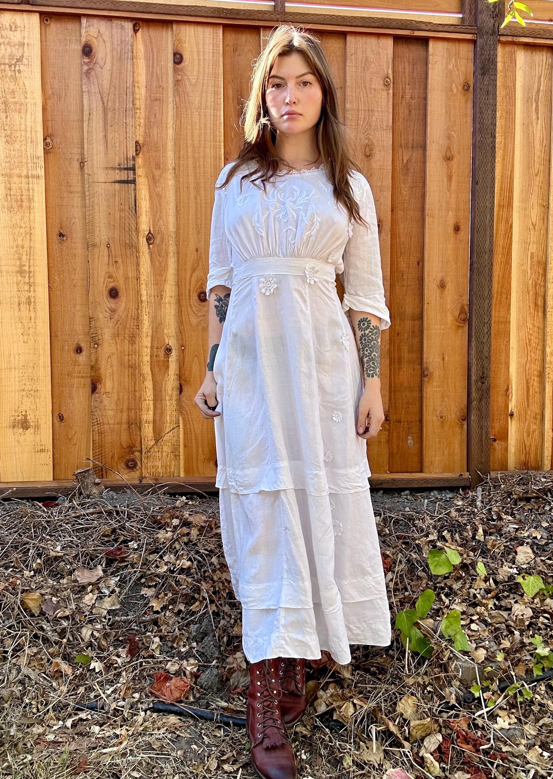 Antique Edwardian Lawn Dress - Etsy Antique Edwardian Lawn Dress - Etsy