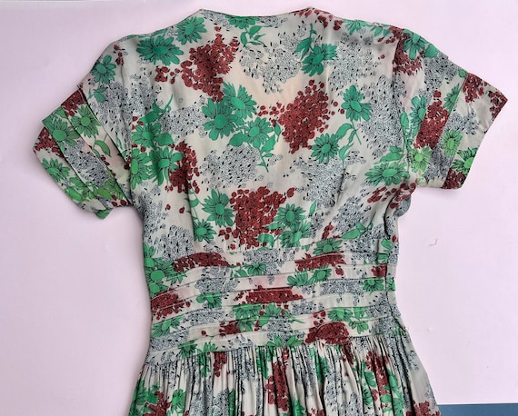 As Is 1940s Floral Rayon Dress - image 7