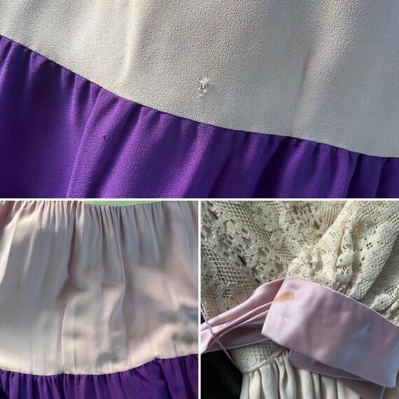 1960s Purple Metallic Print Maxi Dress main image 1