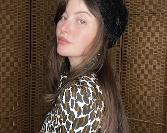 1960s Black Fur Hat