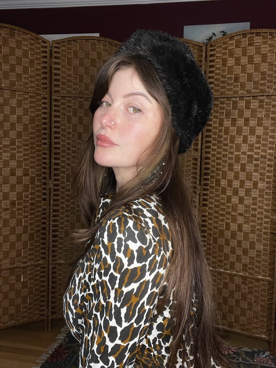 1960s Black Fur Hat