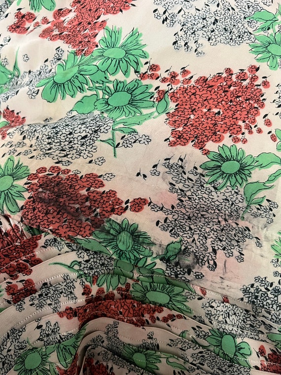 As Is 1940s Floral Rayon Dress - image 8