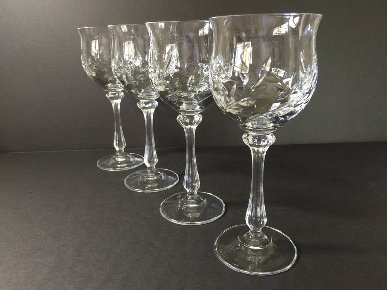 Vintage Mikasa Versailles Wine Glasses Modern Crystal Image 0