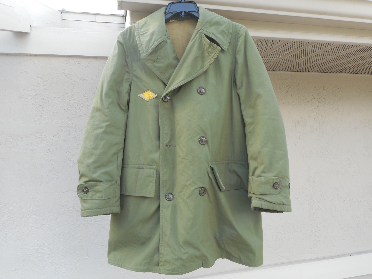 World War II United States Army Men's Jacket, Olive Drab Mackinaw
