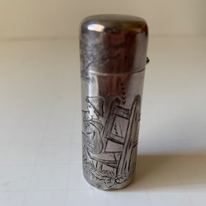 Victorian Silver Sampson Mordan & Co. London 1900&#39;s Scent Bottle, Antique Kate Greenaway Silver Perfume Bottle