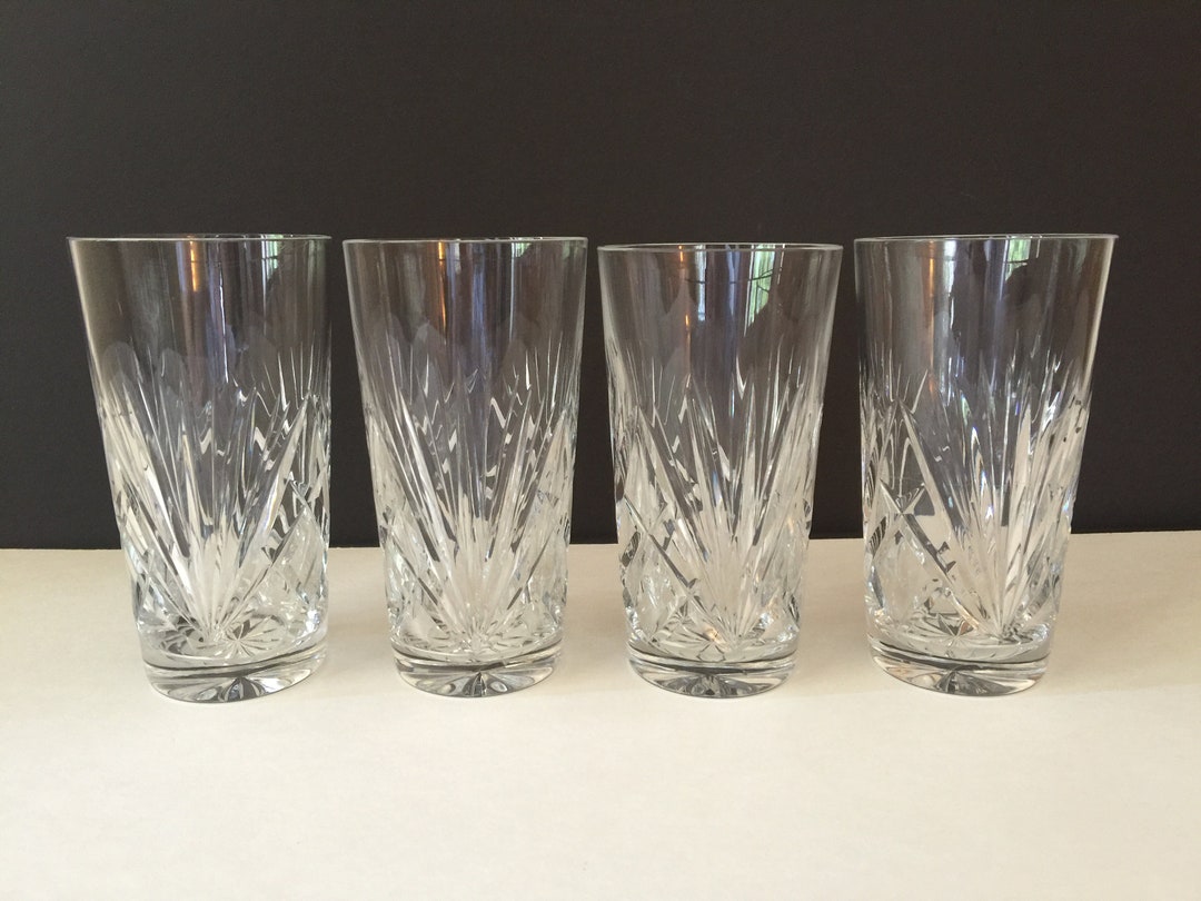 Vintage Crystal High Ball Glasses, Nachtmann Nierstein Crystal Tumblers