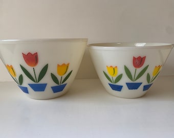 Fireking Tulip Salt and Pepper Shakers Lids - Etsy