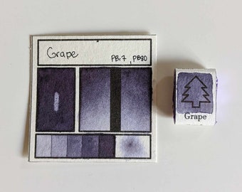 Grape | Handmade Watercolors | Quarter Pans & Dots | Vegan