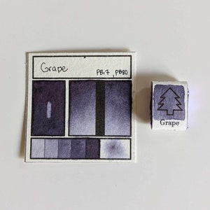 Grape | Handmade Watercolors | Quarter Pans & Dots | Vegan