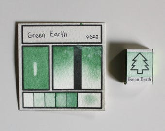Green Earth | Handmade Watercolors | Quarter Pans | Vegan