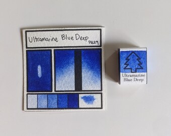 Ultramarine Blue Deep | Handmade Watercolors | Quarter Pans | Vegan