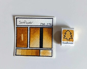 Sunflower | Handmade Watercolors | Quarter Pans | Vegan
