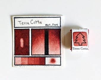 Terra Cotta | Handmade Watercolors | Quarter Pans, Half Pans & Dots | Vegan