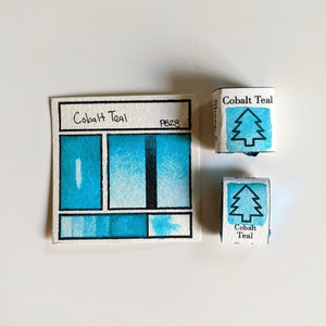 Cobalt Teal | Handmade Watercolors | Quarter Pans & Half Pans | Vegan