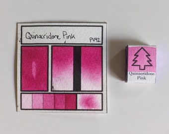 Quinacridone Pink | Handmade Watercolors | Quarter Pans | Vegan
