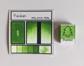 Pandan | Handmade Watercolors | Quarter Pans | Vegan