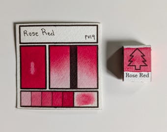 Rose Red | Handmade Watercolors | Quarter Pans | Vegan