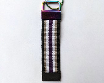 Handwoven Asexual Pride Keychains