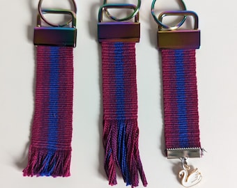 Handwoven Bisexual Pride Keychains