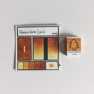 Quinacridone Gold Genuine PO49 | Extinct Pigment | Handmade Watercolors | Quarter Pans | Half Pans | Vegan