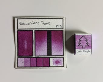 Quinacridone Purple | Handmade Watercolors | Quarter Pans | Vegan