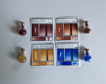 Earth Primary Set | Handmade Watercolors | Half Pans