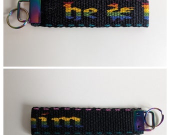 Tablet Woven Pronoun Wristlet