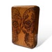 Sugar Skull Java Teak Wood Cigarette Case, Cigarette Box, Cigarette Holder, Card Holder 