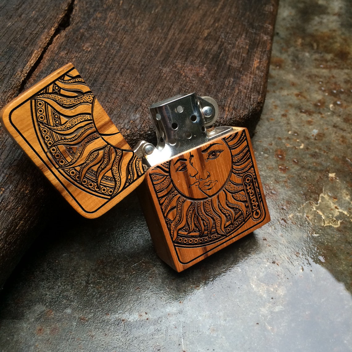 Briquet Personnalisé Gravé - Rechargeable Tempête Compatible Zippo - Cadeau Homme Idéal