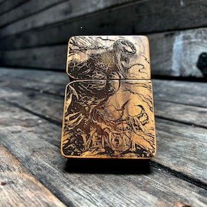 Dark Symbiote Engraved Wooden Lighter, Personalized  Gifts & Mementos