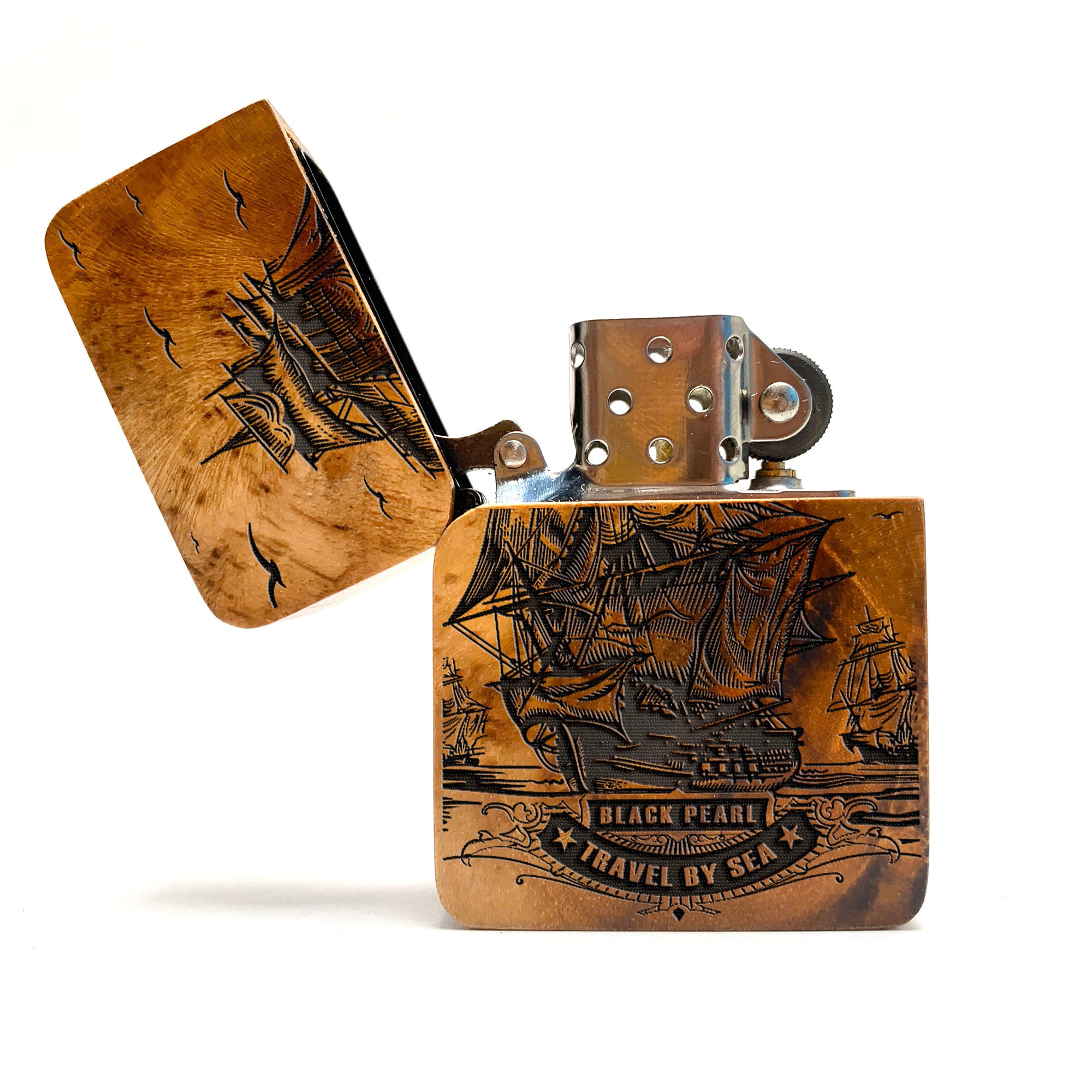 Engraved Teak Wood Lighter, the Curse of the Black Pearl, Personalized -  Etsy Norway