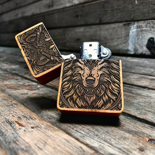 Wolf Lighter Etsy