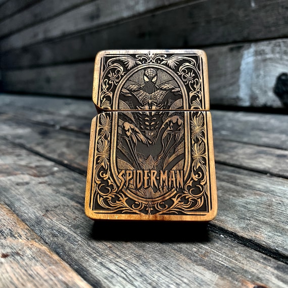 Webbed Guardian Java Teakwood Engraved Lighter - Etsy