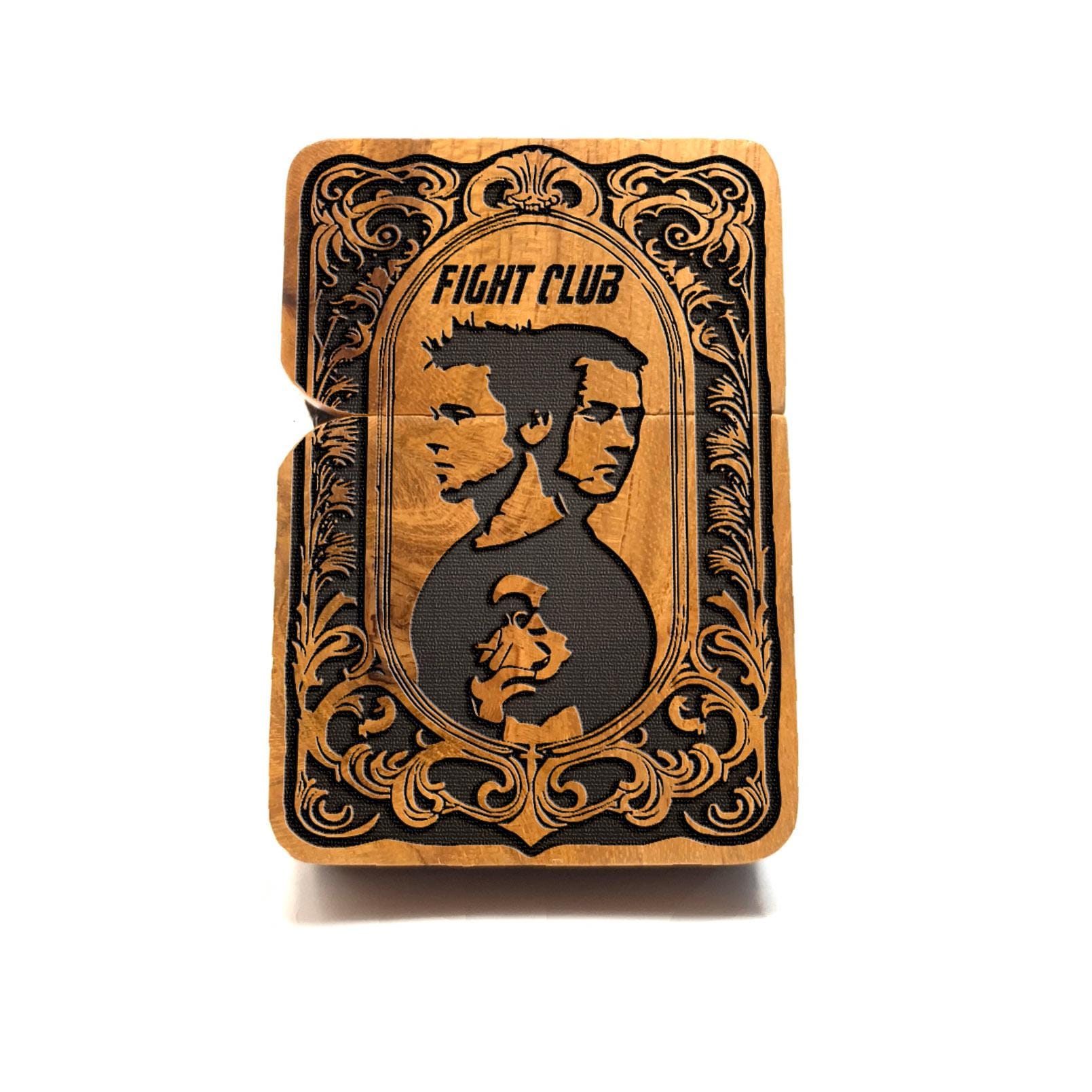 Fight Club Teakwood Engraved Lighter - Etsy