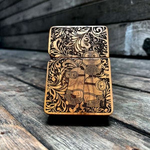 Minions Engraved Wooden Lighter, Personalized Gifts & Mementos