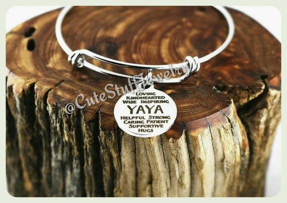 Yaya Bracelet Yaya Bangle Handmade Yaya Jewelry Family  Etsy