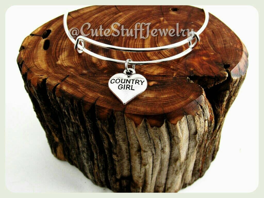 Country Girl Bracelet Country Girl Bangle Handmade Country Etsy