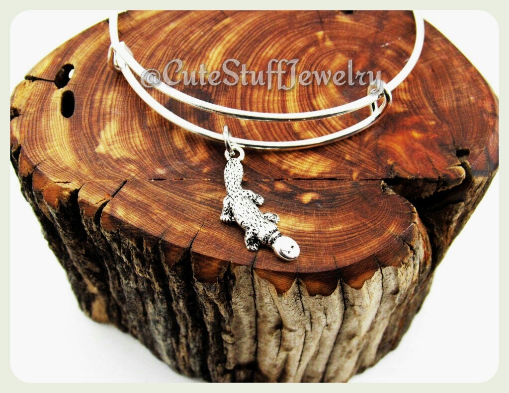 Duck Billed Platypus Bracelet Silver Platypus Bangle Animal | Etsy
