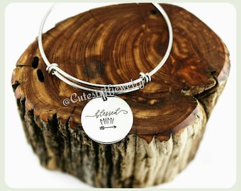 Blessed Mimi Bracelet, Blessed Mimi Bangle, Handmade Mimi Jewelry, Mama Gift, Mom Bangle, Mommy, Grandma, Grandmother, Grandmom gift
