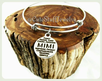 Inspirational Mimi bracelet, Mimi Bangle, Handmade Mimi Jewelry, Mimi Gift, Family Jewelry, Family Gift, Families bangle, family bangle