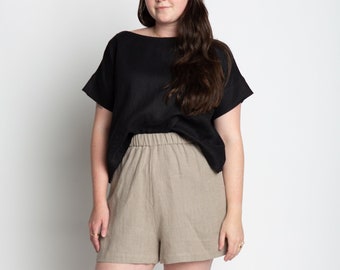 Linen House Shorts in Natural (Made in USA)