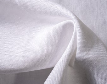 100% Linen Heavy Upholstery Slipcover Weight Flax Fabric by the Yard 12 oz/sq yard in White