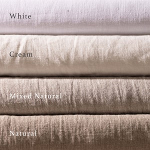 Natural Stonewashed Linen Flax Heavy Medium Weight Natural Fabric by the Yard 7.2 oz/ 244 gsm image 2