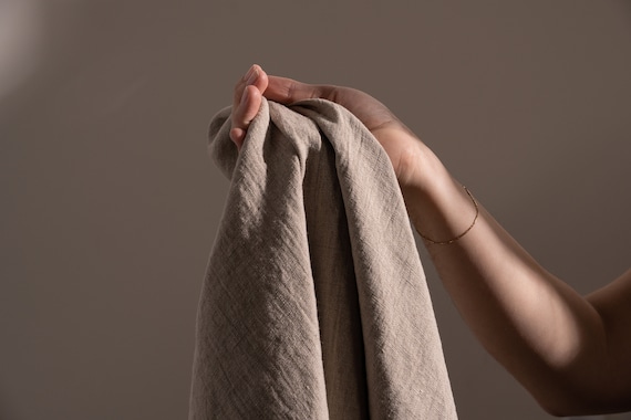 Stonewashed linen - pure 100% linen flax luxury bath towel heather