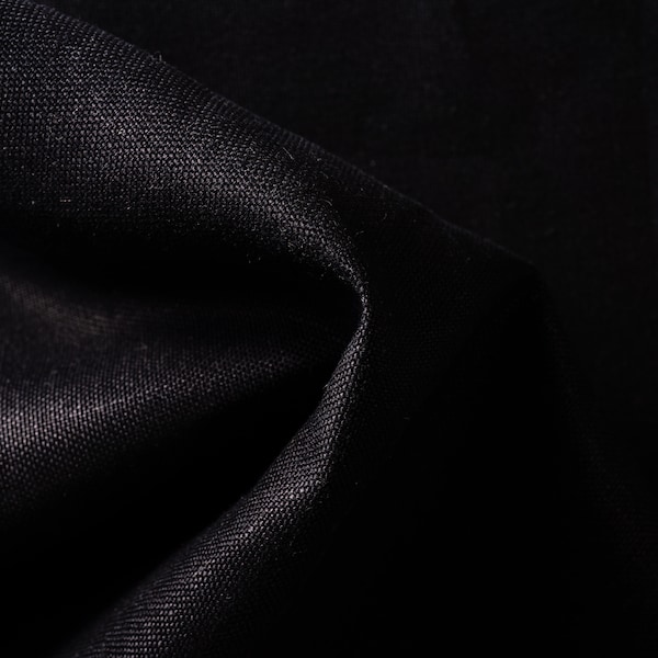 100% Linen Heavy Upholstery Slipcover Weight Flax Fabric by the Yard 12 oz/sq yard in Black