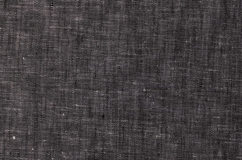100% lino puro pañuelo ligero peso hilo teñido tela de lino cortado a la medida 3,7 oz/yarda Charcoal