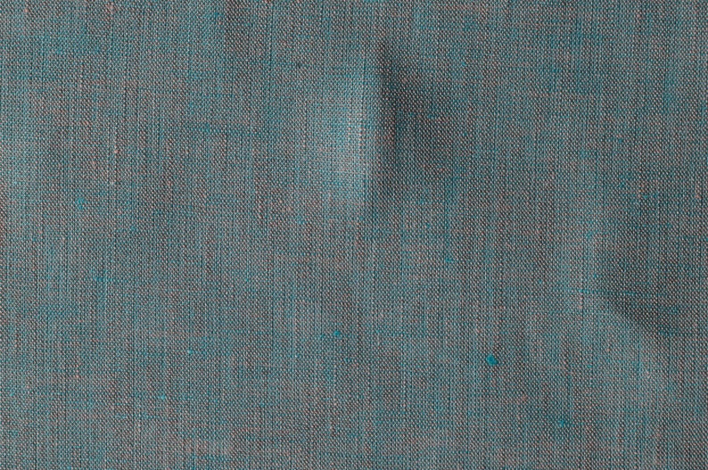 100% lino puro pañuelo ligero peso hilo teñido tela de lino cortado a la medida 3,7 oz/yarda Desert Turquoise