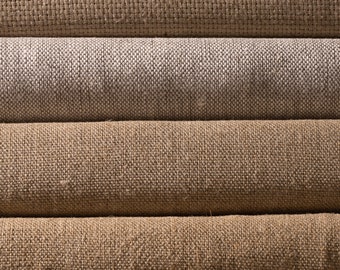 100% Linen Pure Heavy Upholstery Weight Linen Flax Fabric by the Yard 12.5 oz/sq yard/ 424 gsm