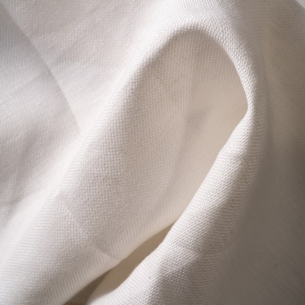 100% Linen Heavy Upholstery Slipcover Weight Flax Fabric by the Yard 12 oz/sq yard in Cream
